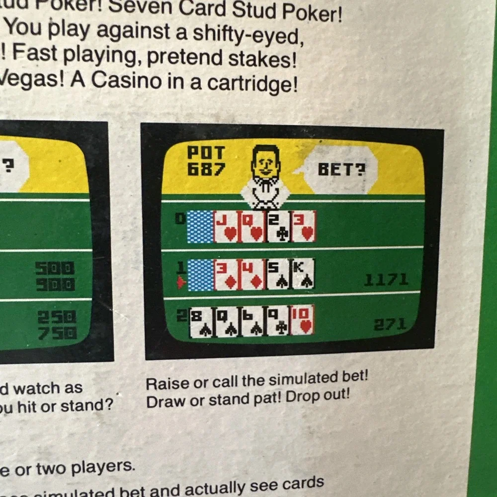 Las Vegas Poker & Blackjack Intellivision 1979 Complete Mattel Electronics CIB